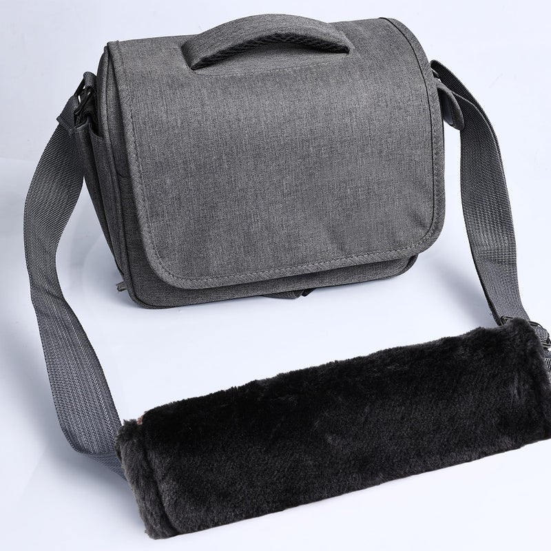 MOONET 2 Packs Car Seatbelt Covers Shoulder Pad for More Comfortable Driving, Universal Seat Belt Cover for Handbag Camera Backpack Straps, Soft Faux Sheepskin Wool Seat Belt Cushion (Black) - Image 5